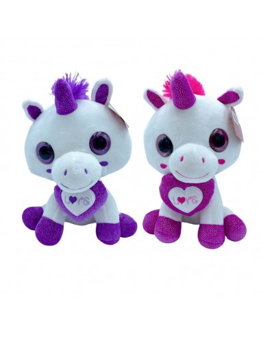 UNICORN LILA I ROSA AMB COR LOVE 32CM