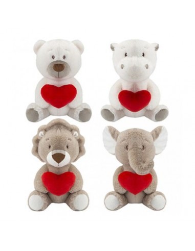 ANIMALS CAFÉ-CREMA AMB COR 27CM 4 MODELS