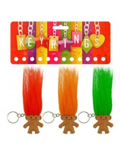 LLAVERO TROLLS 3.5CM 3 COLORES