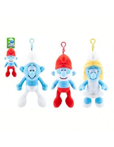 LLAVERO CLIP ON LOS PITUFOS 12CM SMURFS