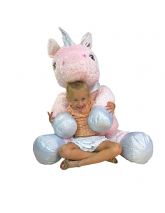 UNICORNIO ROSA BRILLANTE 130CM 2