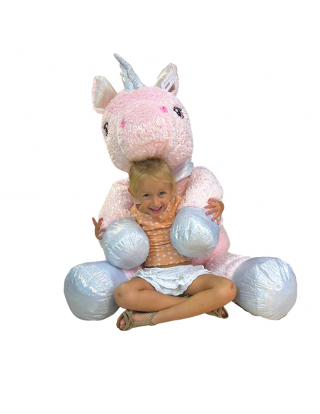 UNICORNIO ROSA BRILLANTE 130CM