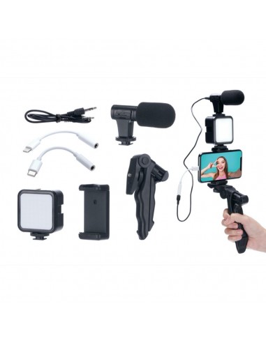 MICRO LLUM PER A MÒBIL XARXES SOCIALS SETA 7PC VLOGGING KIT