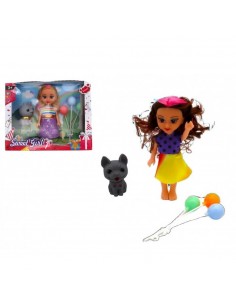 NINA 15CM AMB MASCOTA I...