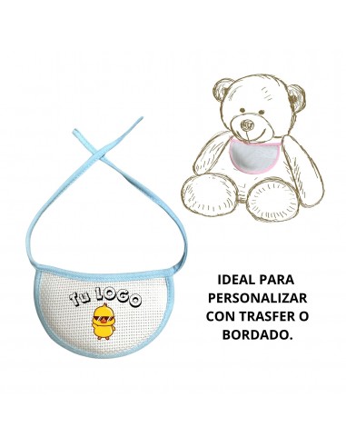 BABERO 13X8 CM 2 COLORES PARA PERSONALIZAR