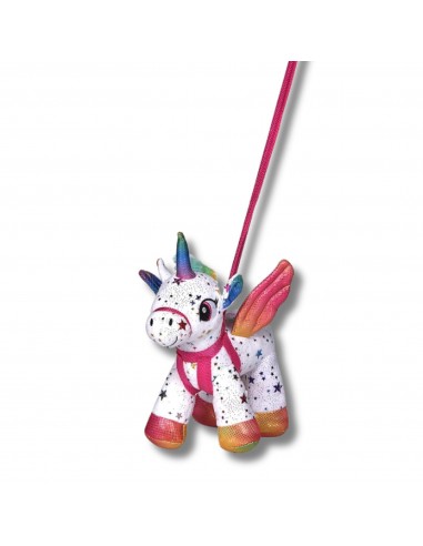 UNICORNIO ARCOIRIS 20CM CON CORREA STICK