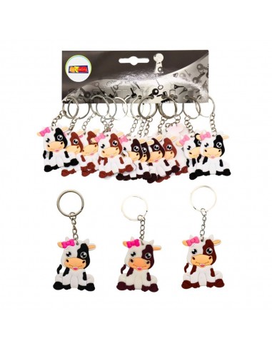 LLAVERO VACA 5.5CM 3 COLORES