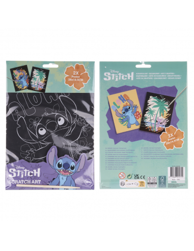 STITCH SCRATCH ART SET DE ARTE 2 POSTER 26X19.5CM