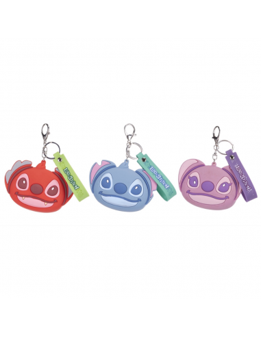 STITCH, LEROY Y ANGEL MONEDERO PVC