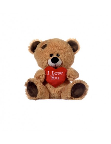 OSO VALENTIN CON CORAZÓN I LOVE YOU 20 CM