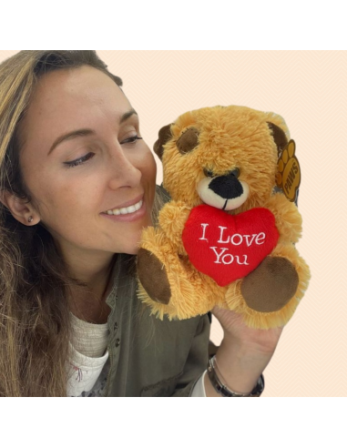 OSO VALENTIN CON CORAZÓN I LOVE YOU 20 CM