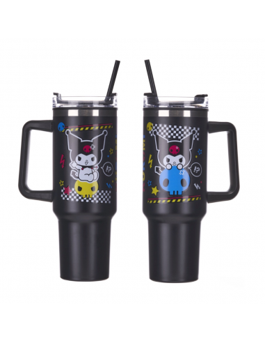 VASO KUROMI TÉRMICO CON PAJITA 