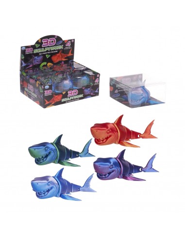 3D PRINTED 16CM TIBURÓN 4 MODELOS