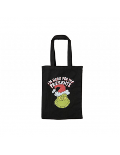 TOTEBAG NEGRA GRINCH 30X40CM