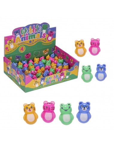 ANIMALES WOBBLE 4CM 4 COLORES 