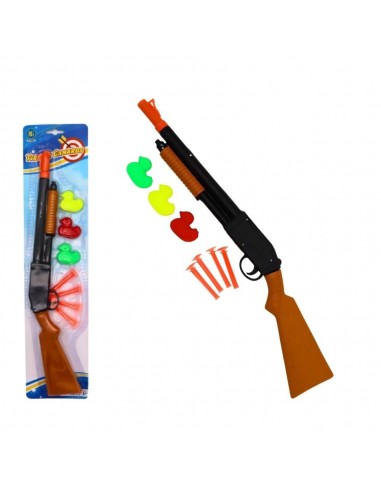 RIFLE + 4 DARDOS + 3 PATITOS 48CM EN BLISTER