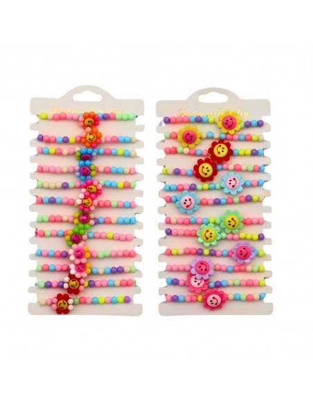 PULSERA FLORES FELICES 16CM BRAZALETE SURTIDO