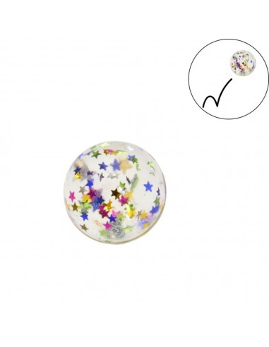 PELOTA SALTARINA 30MM ESTRELLITAS BRILLI BOUNCING BALL