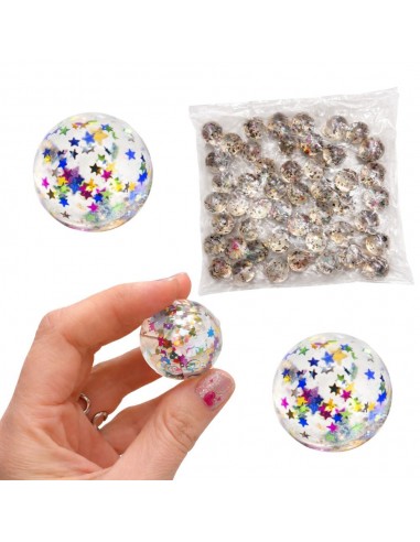 PELOTA SALTARINA 30MM ESTRELLITAS BRILLI BOUNCING BALL