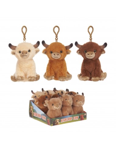 CLIP ON HIGHLAND COWS 14CM 3 MODELOS