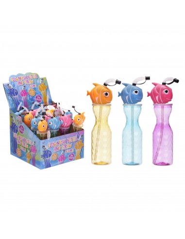 BOTELLA CON PAJITA PEZ PAYASO 3 COLORES