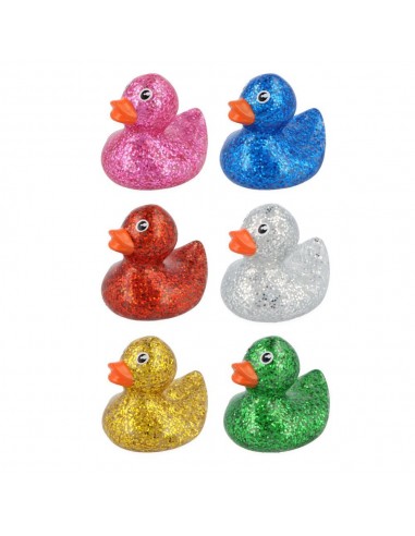 PATITOS GLITTER 5CM 6 COLORES