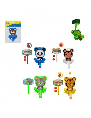 JUEGO DE BALONCESTO CON ANIMALES 16x9CM 6 MODELOS