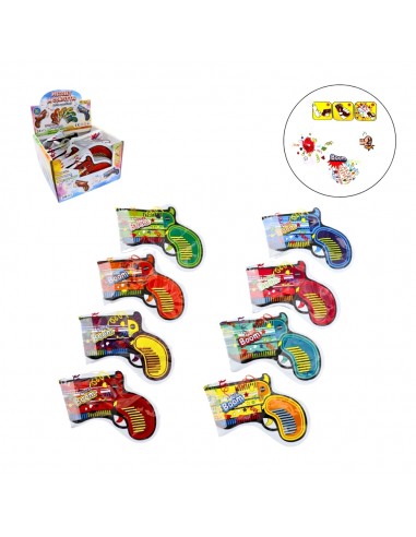 PISTOLA LANZACONFETI AUTOMATICA 14x15,5CM 8 COLORES