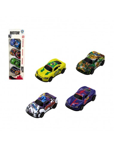COCHE DEPORTIVO METALICO DE FRICCION 10,5CM 4 PZS